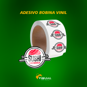ROTULO BOBINA BOOP BRANCO Vinil Branco Varias opções 4x0 Sem verniz Com Recorte 